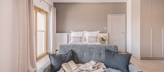 Nowoczesne Studio Tranquilo Centrum Balkon