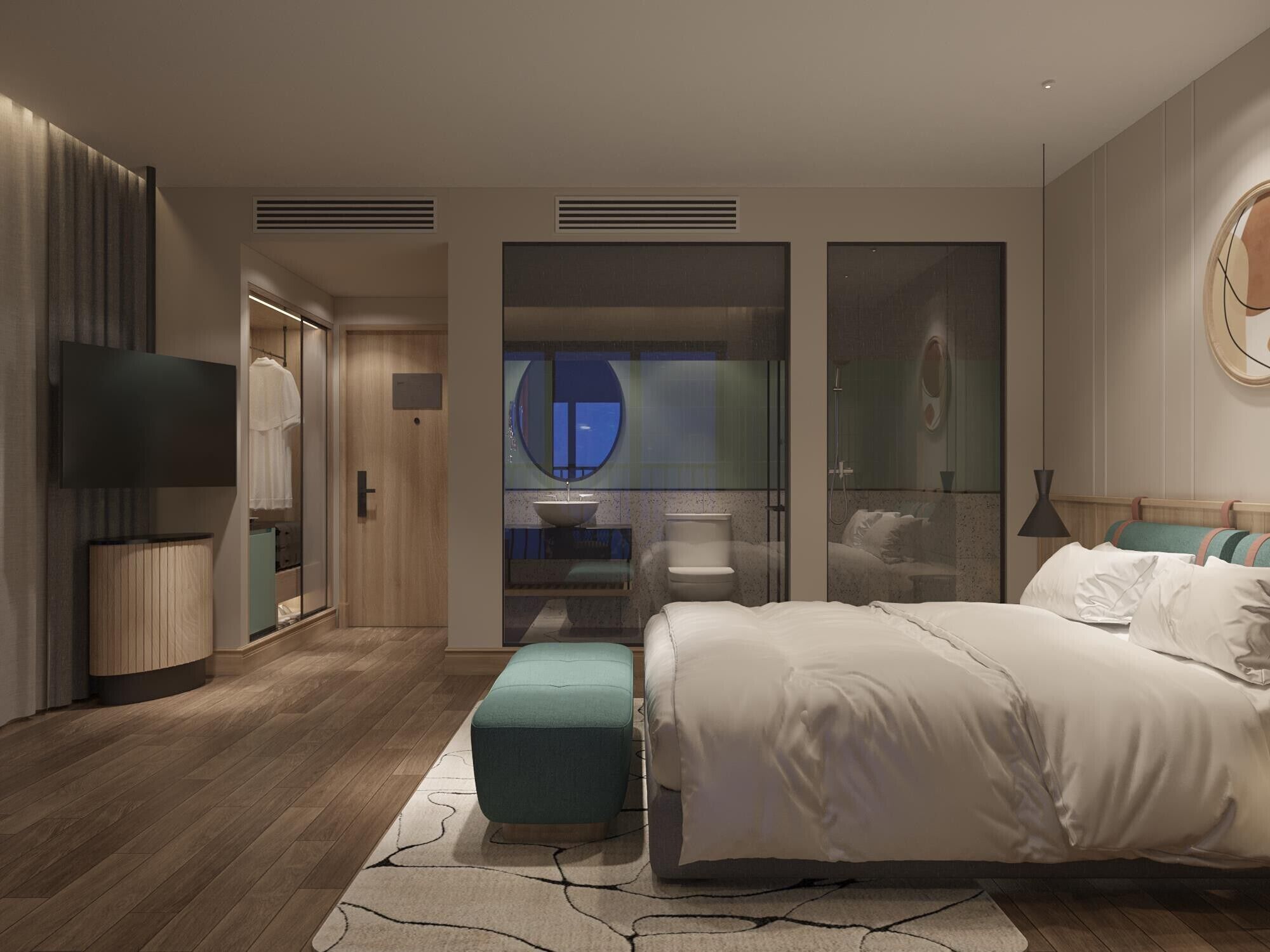 Premium bedding, minibar, blackout drapes, soundproofing