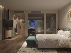 Roba de llit d'alta qualitat, minibar i cortines opaques 