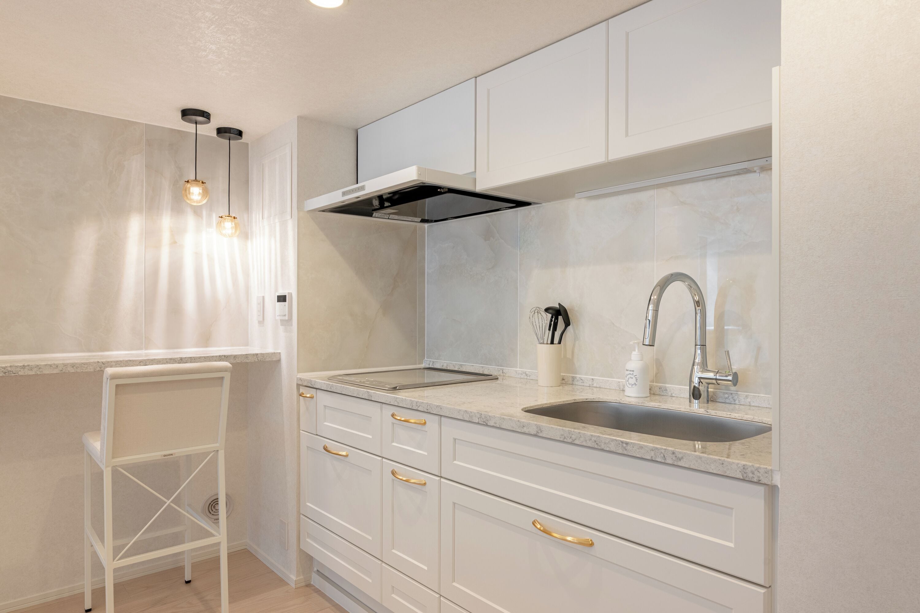 Suite Deluxe | Cuisine privée | Grand réfrigérateur, micro-ondes, plaque de cuisson