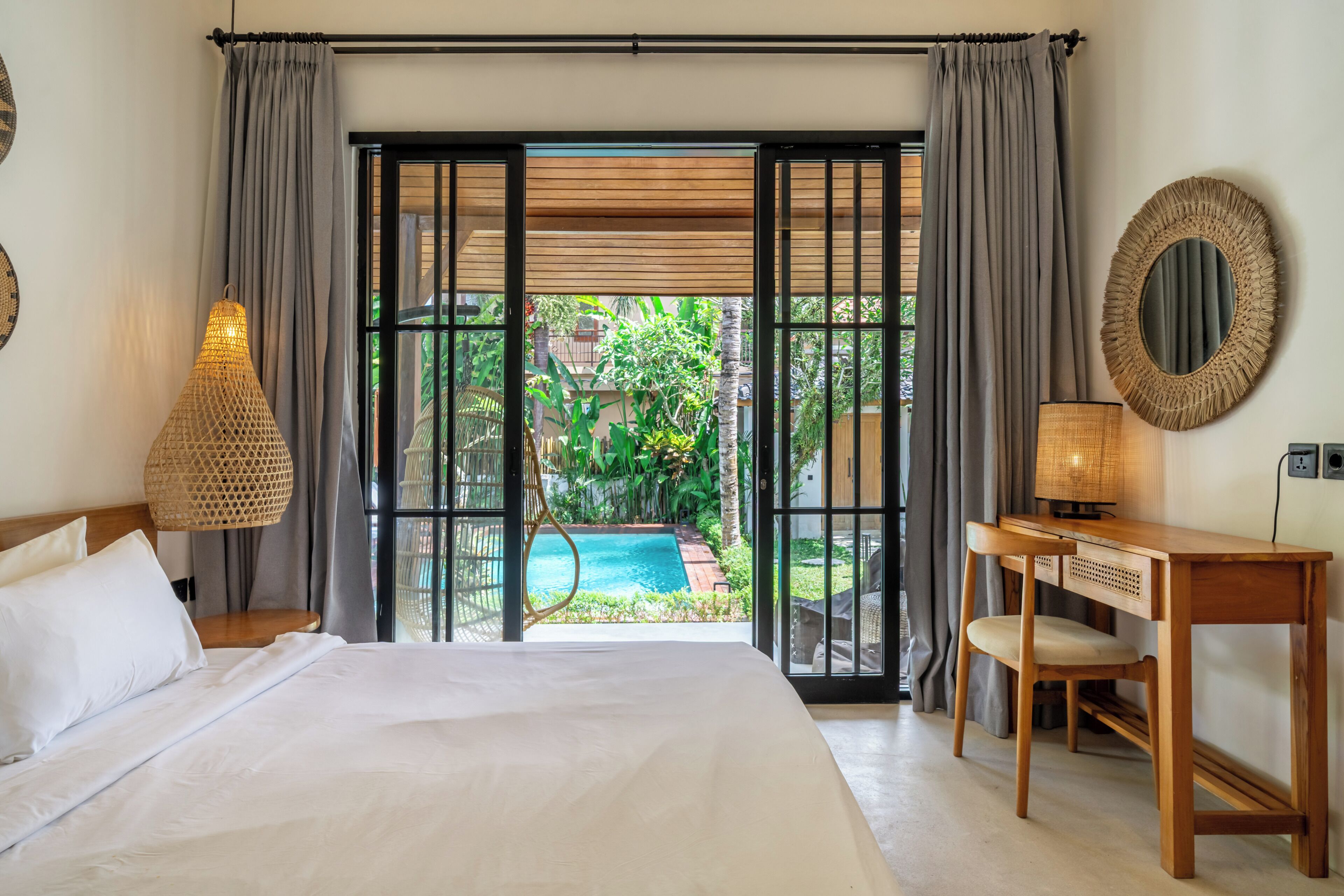 Luxury-Villa, Poolblick | Ausblick vom Zimmer