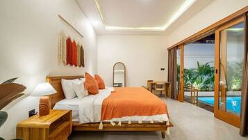 Family Villa, 3 Bedrooms, Private Pool | Egyptian cotton sheets, premium bedding, in-room safe