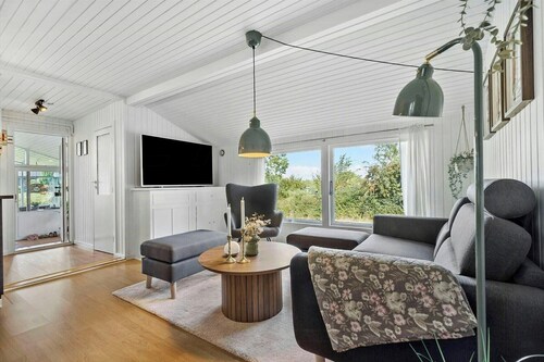 Modern home with creative details and sea views
