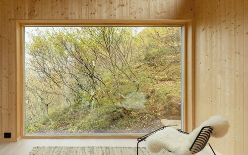 Architect drawn cabin with sea view at Stokkøy