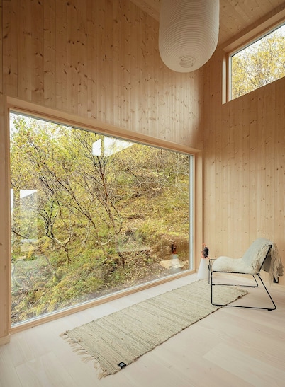 Architect drawn cabin with sea view at Stokkøy