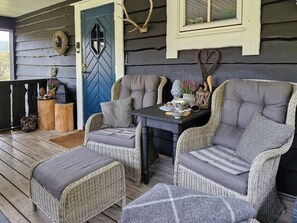 Terrace/patio - Cozy family cabin at Hamlagrø (Voss)