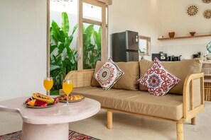 Villa Deluxe, 2 chambres, piscine privée | Coin séjour
