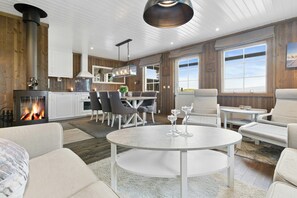 Interior - Peaceful cabin with view and jacuzzi at Blefjell (Kongsberg)