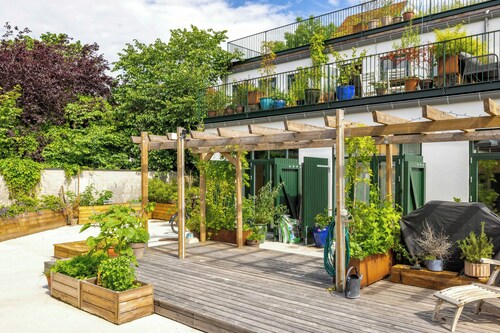 Kreatives Zuhause mit Dachterrasse in Valby
