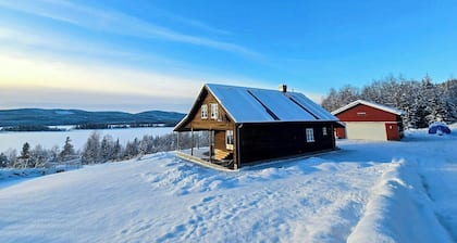 Forest cabin with sauna and views near Hurdal