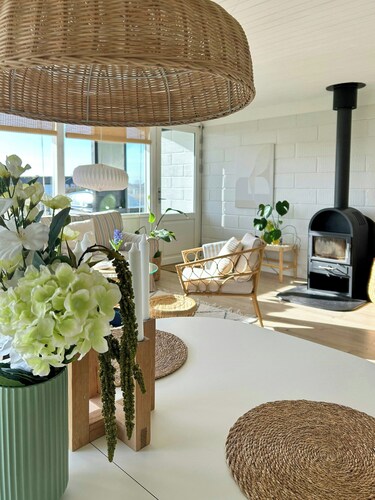 Beach hotel inspired holiday home by Limfjorden