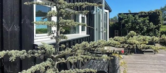 Arkitekttegnet hus i gangavstand fra stranden