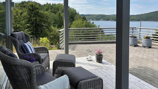Terrace/patio - Cabin with views over the Sannesfjord (Risør)