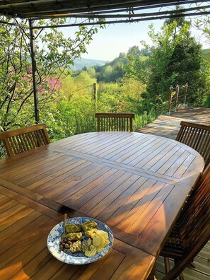 Outdoor dining - Elevated loft with valley views in Acqui Terme (Acqui Terme)
