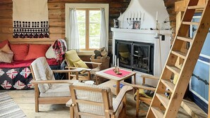 Fireplace - Traditional mountain cabin near Hallingskarvet (Torpo)