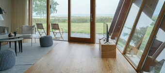 View over Aarhus bay from striking architecture