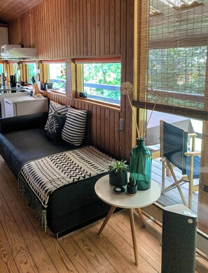 Fernseher, Kamin