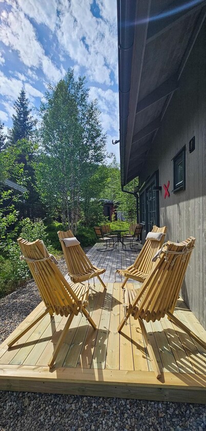 Modern mountain cabin with sauna near Klövsjö