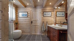 Shower - Timber cabin with panoramic views at Spåtind (Etnedal)