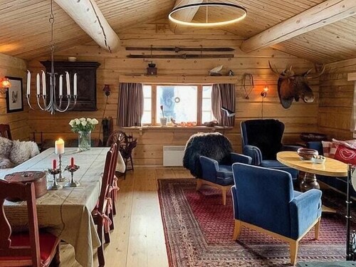 Enjoy days in traditional log cabin