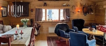 Enjoy days in traditional log cabin
