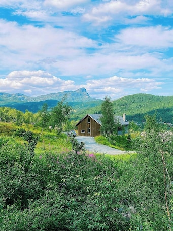 Miscellaneous. Cabin in alpine slope near Besseggen