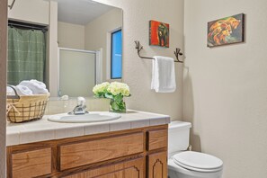 Bathroom - Mountain Hideaway | Fireplace + Deck | Near Village | The Cabin by Enchanting (Lake Arrowhead)