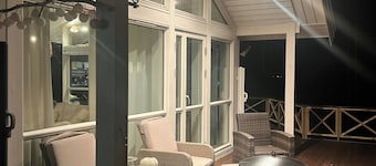 Northern lights view cabin with big veranda