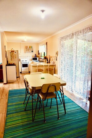Dining - Decades. 
Retro, pet friendly holiday home. (Port Willunga)