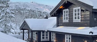 Cosy cabin with jacuzzi right by the ski slope