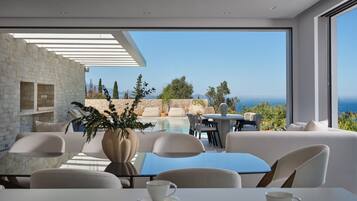 Luxury Villa, Sea View | Outdoor dining