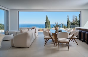 Luxury Villa, Sea View | Interior - Doci Kelios Villa with heated pool (Zakynthos)