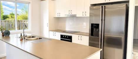 Fridge, microwave, dishwasher, toaster