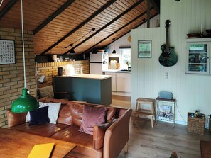 Fireplace - Holiday home near Gjerrild for two families (Grenaa)