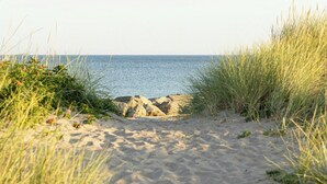 A sandy beach path leading to the sea, surrounded by grass. - Exclusive holiday home by Tisvilde beach (Tisvildeleje)