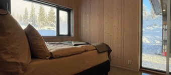 Miljøhytte med panoramautsikt over Savalen