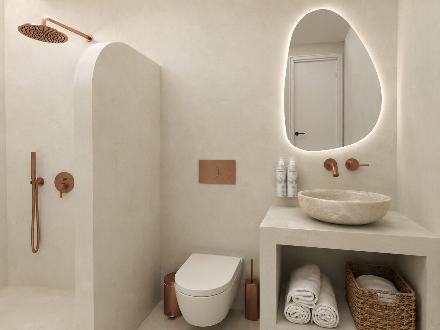 Superior Suite, Balcony, Sea View | Bathroom | Shower, hair dryer, towels, soap