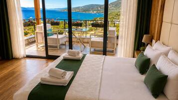 Deluxe-Doppelzimmer, Terrasse, Meerblick