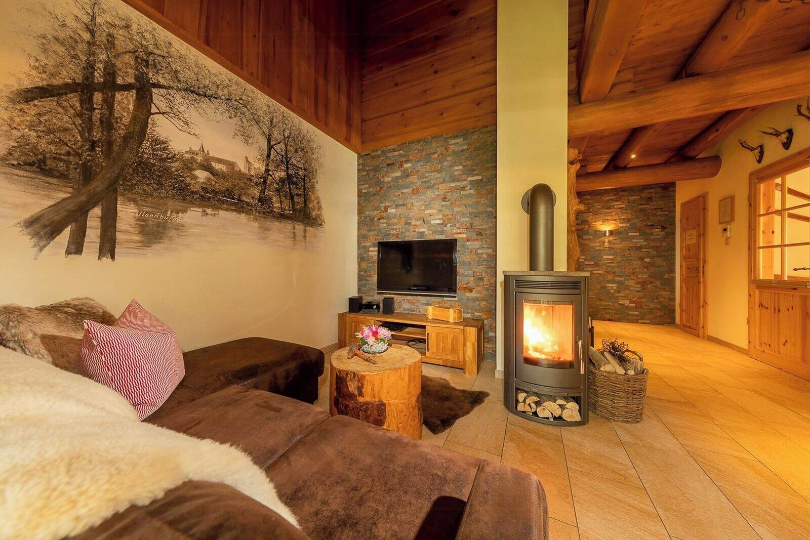 Fernseher, Kamin