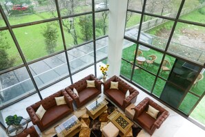 Bungalow, 6 Bedrooms, Accessible, Private Pool | Living room - 6bhk Pearl Drops Villa Igatpuri Heated Pool (Igatpuri)