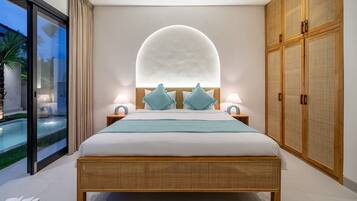 Luxury Villa, 2 Bedrooms, Private Pool | Egyptian cotton sheets, premium bedding, in-room safe
