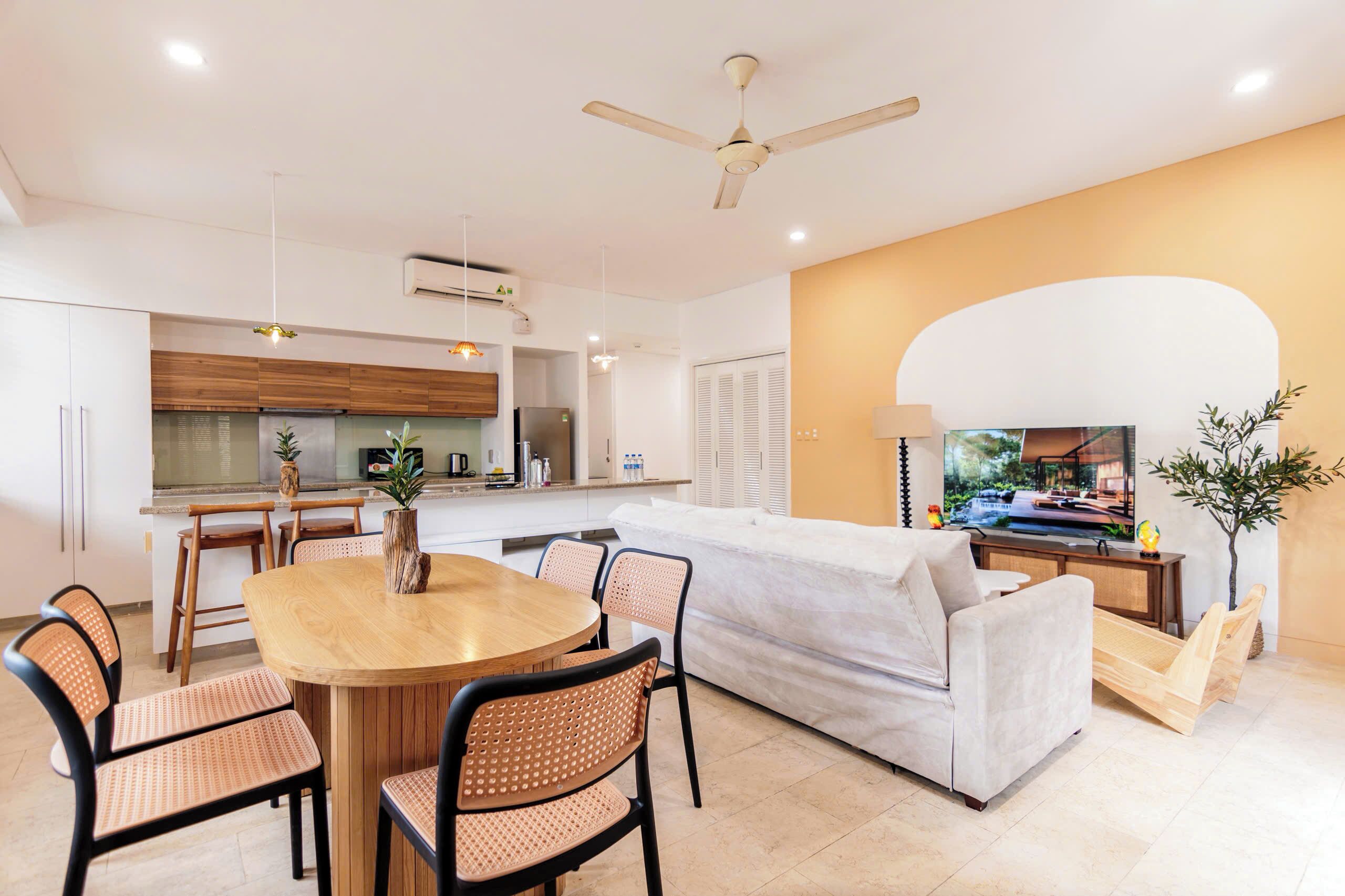 2 Bedroom Apartment Double & Twin Beds with City View | Opções para refeição