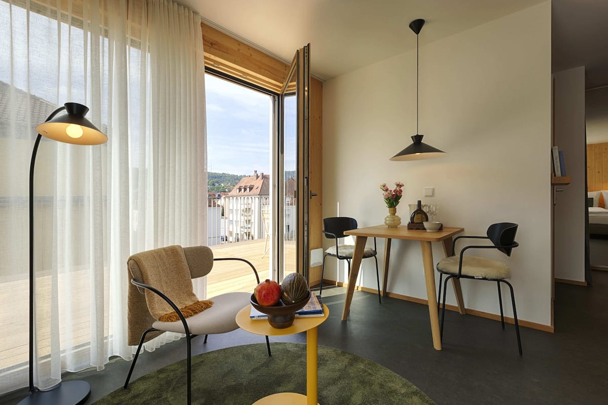 Blackout curtains, iron/ironing board (on request), free WiFi