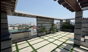 Deluxe Double Room | Terrace/patio - NMS Grand View (Puducherry)