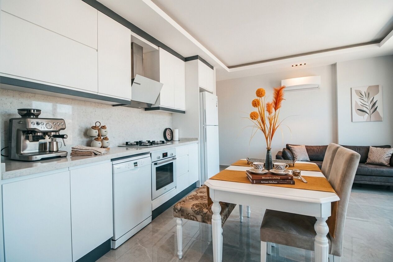 Appartamento Luxury, balcone, vista mare | Cucina privata | Macchina per caffè espresso, macchina per tè/caffè, bollitore elettrico