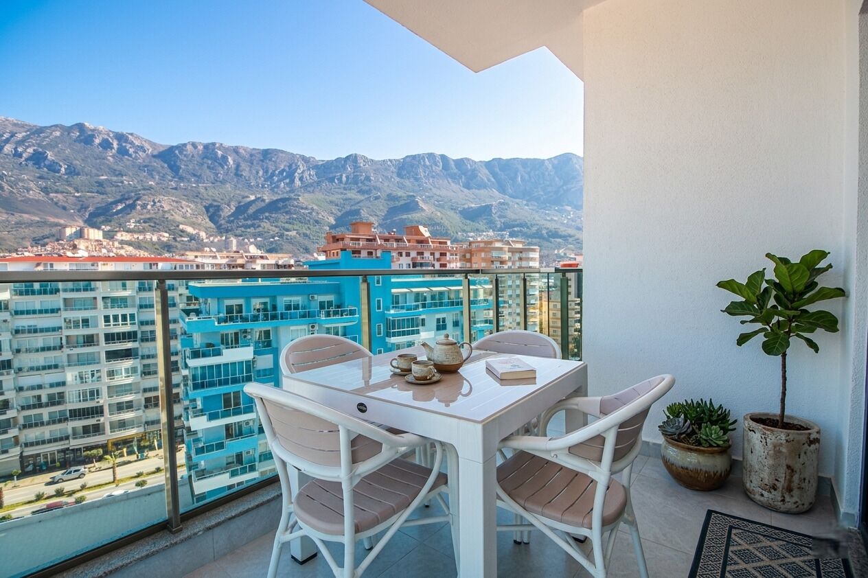 Luxury Apartment, Balcony, Sea View | Outdoor dining