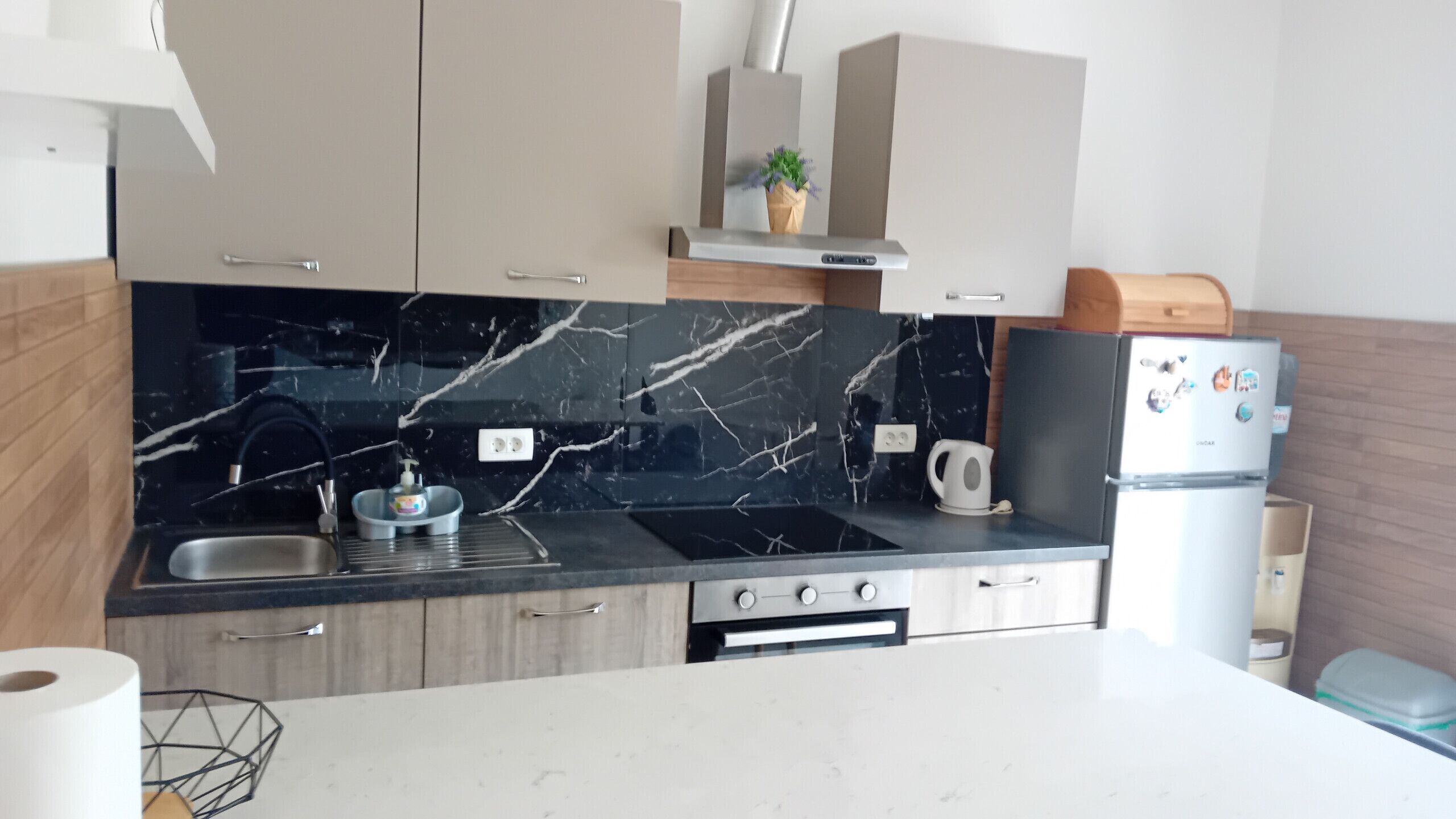 Fridge, oven, dishwasher, electric kettle