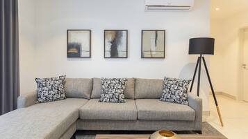 Apartment, 2 Bedrooms, Balcony | Living area