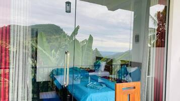 Triple Room, Balcony, Mountain View | Outdoor dining