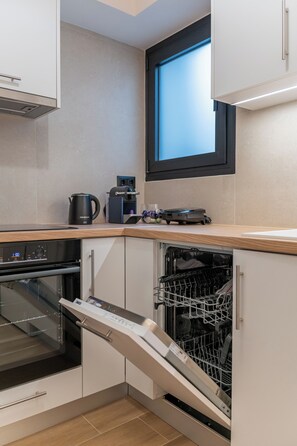 Fridge, oven, dishwasher, coffee/tea maker - SithoniaRS Boho Edition Luxury 1st Floor Apartment (Neos Marmaras)